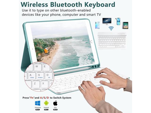 iPad 9th Gen 2021 Case with Keyboard 10.2 inch, iPad 8th Gen 2020/iPad 7th Gen 2019/iPad Air 3/iPad Pro 10.5 Keyboard Case, Detachable Wireless...