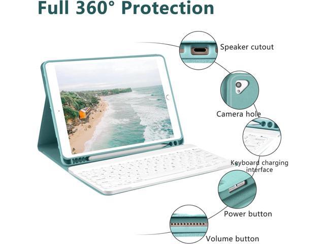 iPad 9th Gen 2021 Case with Keyboard 10.2 inch, iPad 8th Gen 2020/iPad 7th Gen 2019/iPad Air 3/iPad Pro 10.5 Keyboard Case, Detachable Wireless...