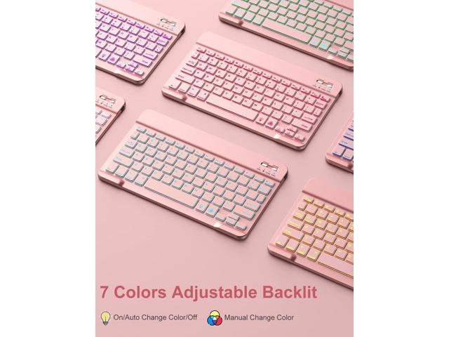 Keyboard Case for iPad 9th Generation /8th Gen/7th Gen 10.2 Inch - Backlit Detachable Wireless Stand Folio Keyboard Cover with Pencil Holder for...