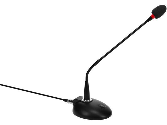 Monoprice Commercial Audio Desktop Paging Microphone with On/Off Button (No Logo),Black