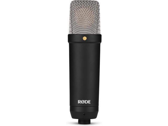 Rode NT1 Signature Series - Black Condenser Microphone with SM6 Shockmount, Tripod Base Microphone Stand and Pop Filter