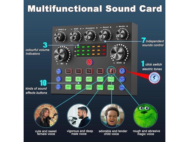 Podcast Equipment Bundle for 2, V8s DJ Mixer Voice Changer with BM-800 Podcast Microphone Bundle - Studio Condenser Microphone Perfect for...