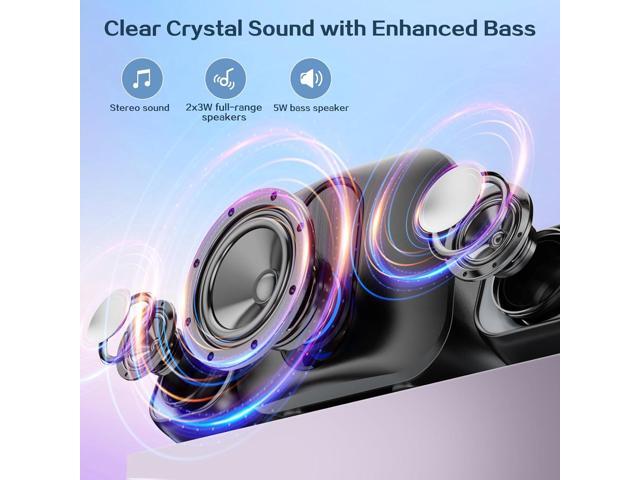 2.1 Computer Speakers for Desktop with Subwoofer, PC Speakers Laptop/Tablet/Monitor,5W+3Wx2 Stereo Desktop Speaker with Enhanced Bass,USB Powered...