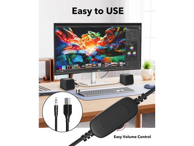 Computer Speakers,Computer Speakers for Desktop PC,Desktop Speakers,Small Computer Speakers USB Powered 3.5mm Aux Speaker for PC,Laptop,Tablet,Phone