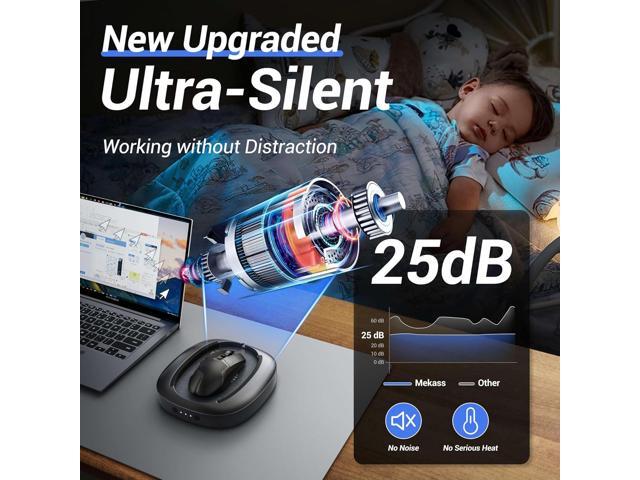 MEKASS Mouse Mover with Adjustable Interval Timer and Ultra-Silent Motor, Mouse Jiggler Simulates Real Mouse Movement, No Need Software, Mouse...