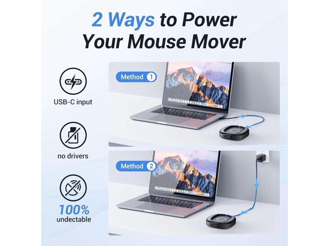 MEKASS Mouse Mover with Adjustable Interval Timer and Ultra-Silent Motor, Mouse Jiggler Simulates Real Mouse Movement, No Need Software, Mouse...