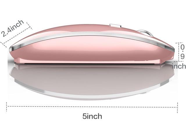 Wireless Mouse for MacBook Pro MacBook Air Mac iMac Desktop Computer Chromebook Win7/8/10 PC HP Dell Laptop (Rose Gold)
