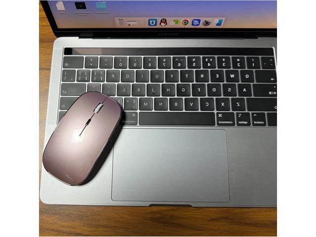 Wireless Mouse for MacBook Pro MacBook Air Mac iMac Desktop Computer Chromebook Win7/8/10 PC HP Dell Laptop (Rose Gold)