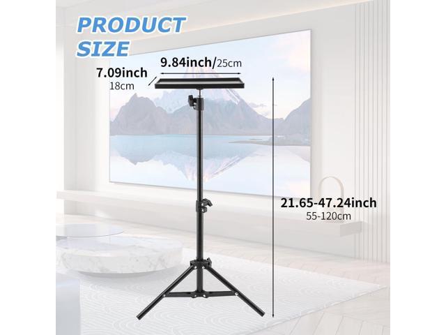 Projector Stand Tripod, 21' to 47' Height Adjustable Portable Laptop Tripod Stand, Multifunctional DJ Rack Stand Holder for Outdoor Office Home...