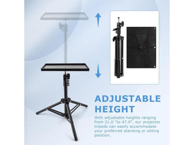 Projector Stand Tripod, 21' to 47' Height Adjustable Portable Laptop Tripod Stand, Multifunctional DJ Rack Stand Holder for Outdoor Office Home...