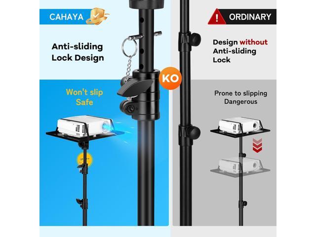 Projector Tripod Stand with Casters: Projector Stand 28-54in Height Adjustable Multifunctional Universal Laptop Stand DJ Rack Stand with Adjustable...