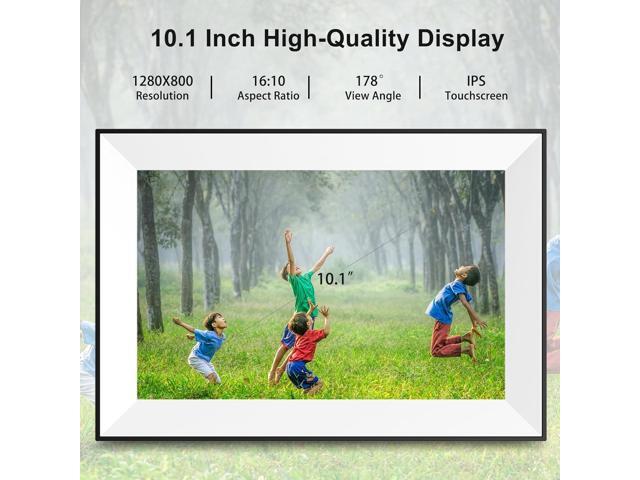 10.1 Inch WiFi Digital Picture Frame,Digital Photo Frame Load Picture and Video from Phone to Electronic Picture Frame, Sd Card,Touch...