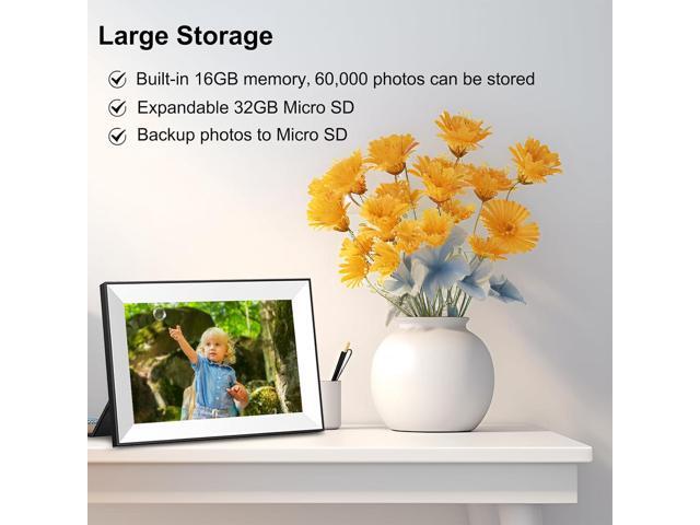 10.1 Inch WiFi Digital Picture Frame,Digital Photo Frame Load Picture and Video from Phone to Electronic Picture Frame, Sd Card,Touch...