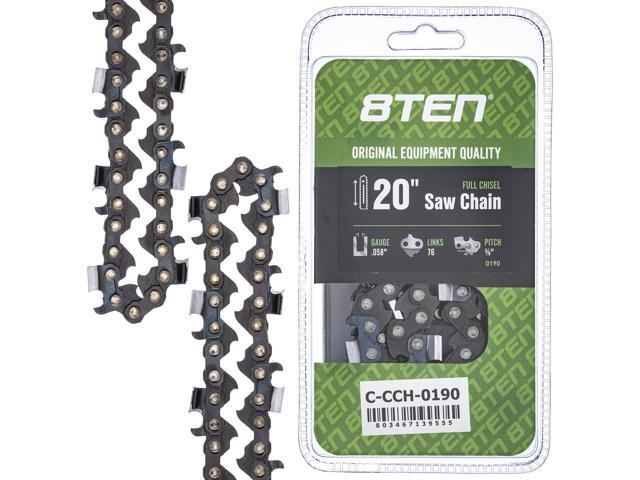 Photos - Power Saw 8TEN Parts 8TEN Full Chisel Chainsaw Chain 20 Inch.058 3/8 76DL for Blue Max 53543 89 
