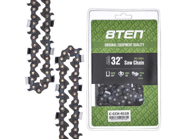 Photos - Power Saw 8TEN Parts 8TEN Full Chisel Chainsaw Chain 32 Inch.063 3/8 105DL For Husqvarna 372XP 