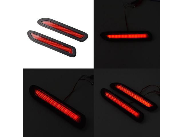 Paiying 2 Pcs Red Lens LED Car Rear Bumper Taillight Brake Fog Warning Light USA Stock