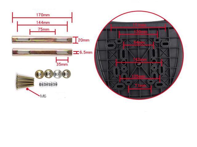 Paiying US Matte Black Scooter Moped Top Box Tail Luggage Storage Case Clip w/Lock Kits