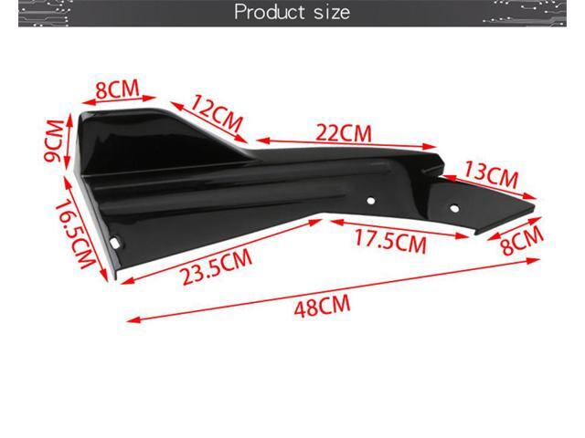 Paiying 2x Car Rear Bumper Side Blade Splitter Diffuser Winglet Wing Carbon Fiber Style