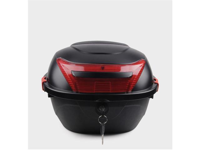 Acaigel US Matte Black Scooter Moped Top Box Tail Luggage Storage Case Clip w/Lock Kits
