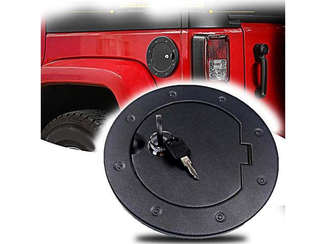 Acaigel Fuel Gas Tank Cap Cover Trim Lock Key for Jeep Wrangler JK JKU Rubicon 2007-2018