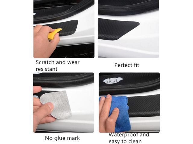 Paiying 4x PU Car Door Scuff Sill Cover + 1x Rear Bumper Scratch Protector Pad