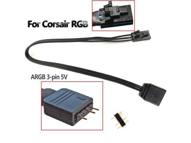 3-Pin 5V ARGB A-RGB Adapter 20cm For Corsair Lighting Node Pro & Commander Pro