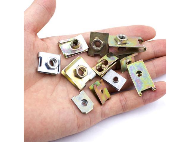 Paiying 150x Mixed Metal U-Type Clip Vehicle Fender Bumper Board Panel Fastener Retainer