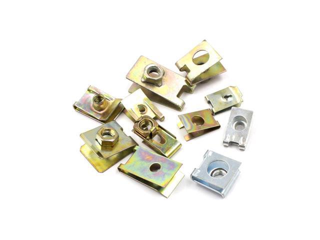 Acaigel 150x Mixed Metal U-Type Clip Vehicle Fender Bumper Board Panel Fastener Retainer