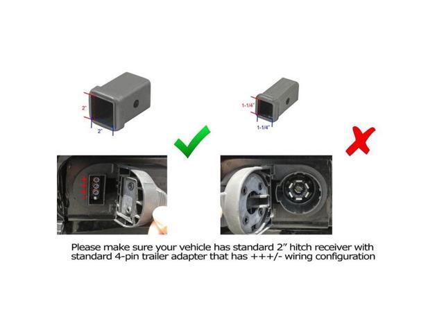 Paiying 1x 2' 15LED Trailer Truck Towing Receiver Cover Turn Brake Light W Pin Red Hitch