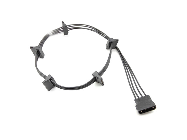 SATA Power 4 Pin 1 Male To 5 Female Splitter Hard Drive Cable for HDD SSD