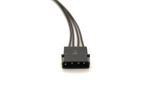 SATA Power 4 Pin 1 Male To 5 Female Splitter Hard Drive Cable for HDD SSD
