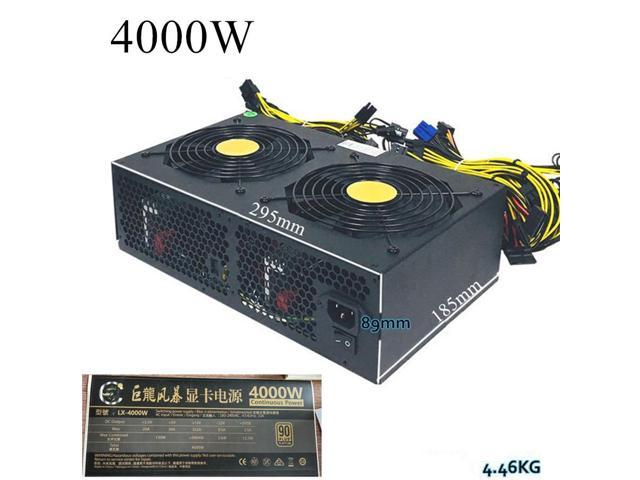 4000W 12 Cards ATX PSU PC Power Supply 90% High Efficiency 180-240V For BTC ETC