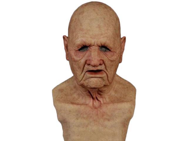 Photos - Other Jewellery Halloween Old Man Bald Head Latex Adult Mask The Elder Holiday Funny Costu