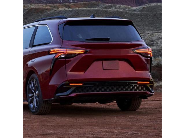 Paiying 2 Pcs LED Rear Bumper Reflector Tail Brake Flowing Turn Signal Lights For 2021-2023 Toyota Sienna