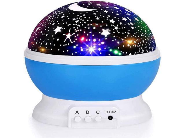 Acaigel Hollow Out Night Light Star and Moon Nebula Star Projector 360 Degree Rotation LED Bulb with USB Cable Romantic Gifts for Men Women