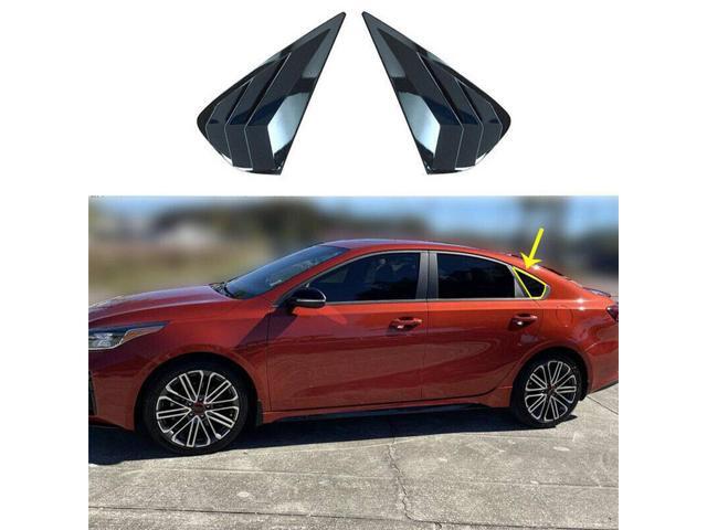 Acaigel Glossy Black Car Side Vent Window Scoop Louver Cover Trim For Kia Forte K3 19-22