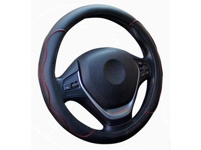 Paiying Universal 38cm Car Steering Wheel Cover PU Leather Anti-skip