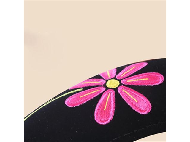 Paiying 38cm Butterfly Flower Embroidery Car Steering Wheel Cover Interior Accessories