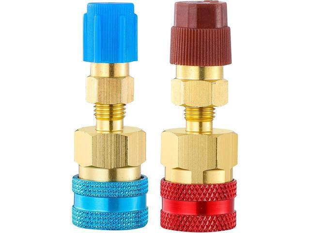 Acaigel R1234yf Quick Couplers Kit Quick Coupler Adapter for Car Conditioner AC Charging