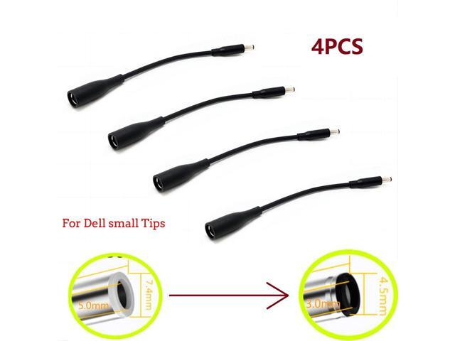 Yingshan 4Pcs DC Power Charger Adapter Converter Cable 7.4mm To 4.5mm For Dell Small Tips