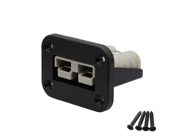 Acaigel Flush Mount 50A Connector Kit Mounting Bracket Panel Cover for Caravan Boat Truck for Anderson Plug