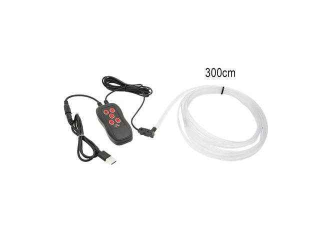 Acaigel Car Interior Decor Lamp 3M Optical Fiber Neon Atmosphere Light Strip Play & Plug