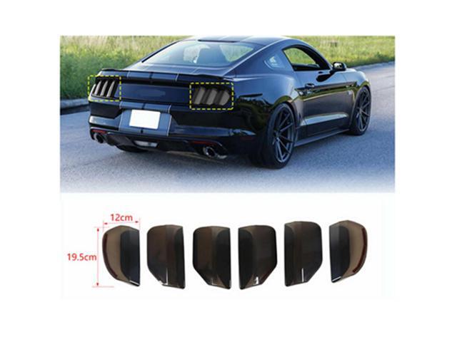 Yingshan 6Pcs Smoked Black Tail Light Lamp Cover Guard Trim For Ford Mustang 2015-2017