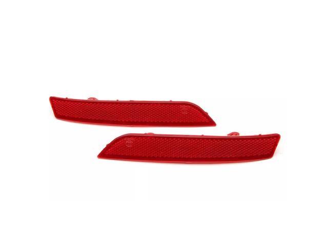 Yassdwbn 1 Pair Left+Right Side Rear Bumper Reflector Light Fit For Peugeot 508 2011-2014