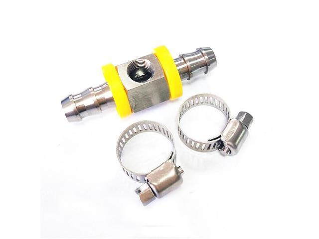 Paiying 3/8 Inch Fuel Line Fuel Pressure Gauge Sensor T-Fitting Adapter