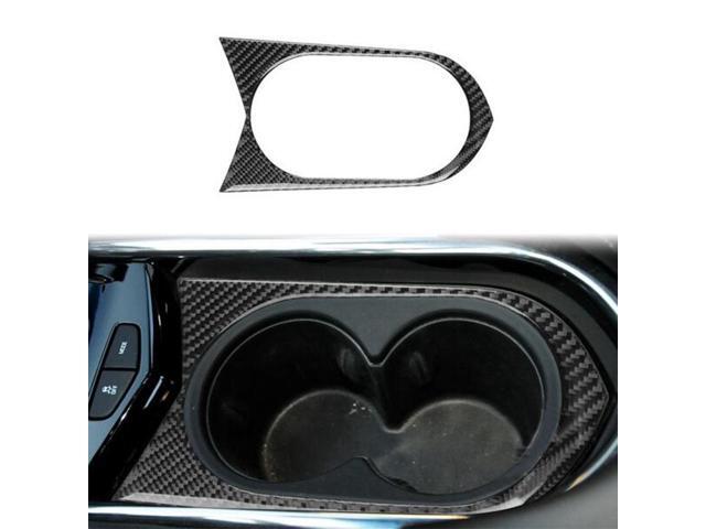 Acaigel Carbon Fiber Interior Center Console Cup Holder Cover Trim For Cadillac ATS