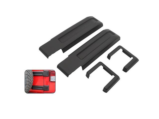 Acaigel Matt Black Exterior Tailgate Door Hinge Cover Trims for Jeep Wrangler JK 2007-18