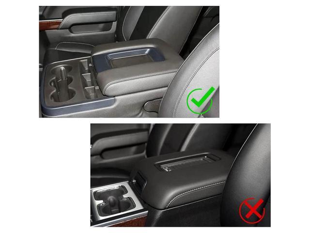 Paiying 1Pc Console Lid Armrest Cover Skin Ash Gray For Chevy Silverado 1500 2014-2018
