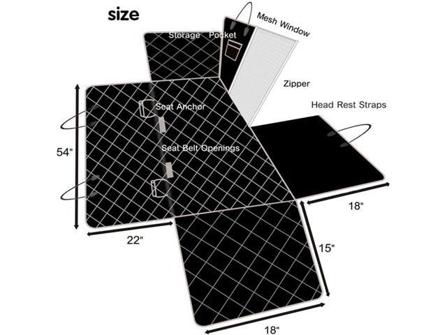 Paiying Waterproof Dog Car Seat Cover Pad Full Surrounded Rear Back Bench Pet Travel Mat
