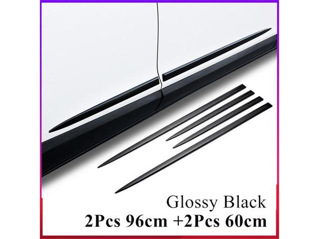 Paiying 4Pcs Car SUV Door Cover Strip Side Skirt Body Trim Kit Glossy Black US